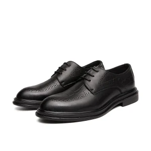 37-46 Big Size One Piece Oxford Whole Cut Oxford Men’s Simple Business Shoe Brown Formal Wedding Dress Shoes