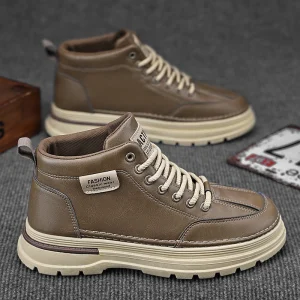39-44 Men’s High top Platform Cargo Shoes Trend Versatile Non slip Casual Men’s Shoes