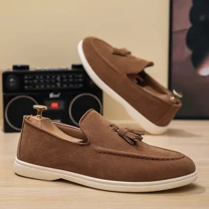 39-45 Men’s Flat Loafers Round Toe Casual Shoes for Work Holidays High Quality Formal Dress Shoes