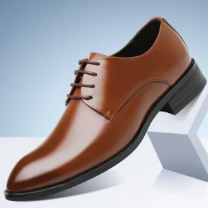 39-48 Men’s Casual Flats Dress Shoes Business Wedding Breathable Formal Leisure Loafers Soft Lace-up Mens Luxury Shoes