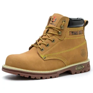 615 4 Waterproof Microfiber Leather Safety Boots Non Slip Steel Toe Industrial Safety Working Boots