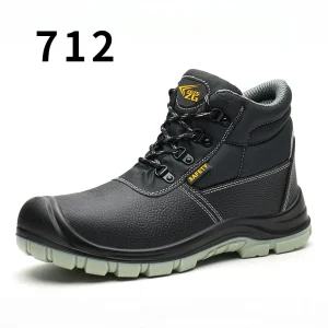 712 1 Factory Price S3 Safety Boot Anti Static Industrial Shoes Men Safety Work Shoes for Men PU Injection Work Safety Shoes