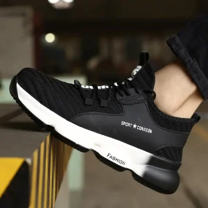 8875 Lightweight Steel Toe Shoes for Men Casual Safety Work Sneakers With Pu Sole Breathable Puncture-proof Fashion Work Shoes