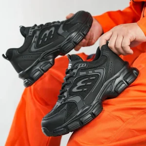 938 Men’s Summer & Autumn Safety Sneakers Sports Safety Shoes with Steel Toe Comfortable EVA Outsole Work Shoes
