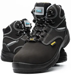ACE Safety Men’s Steel Composite Toe Anti Static Work Shoes Cow Nubuck Leather Upper Mesh Lining Summer Autumn Factory