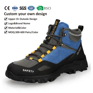 Abrasion Resistant Reinforced Toe Cap Waterproof Low Cut Lace Up Men Industrial Safety Sneakers for Road Bridge Engineering Work