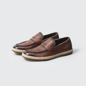 Accept Custom Men’s Genuine Leather Italian Handmade Casual Loafers Shoes Lightweight Slip-On Toe Summer Luxury Oxford Shoes