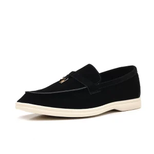 Air Cushion Breathable Embroidered Soft PU Upper Loafers Slip On Recyclable Anti Slip Comfort All Seasons