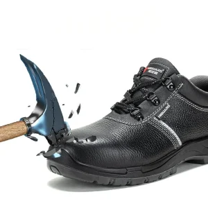 All-Weather European Standard High Top Safety Shoes Men’s Buffalo Skin Steel Toe Anti-Slip Anti-Static Anti-Impact Work Factory