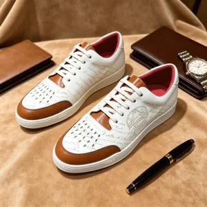 All-day Comfort Men’s Leather Shoes Cowhide Dress Sneakers Modern Office Casual Walking Shoes Luxury Hybrid Business Footwear