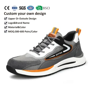 Anti Puncture Midsole Oil Slip Resistant Industrial Construction CE Certified Steel Toe Safety Work Shoes