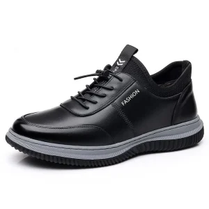 Anti-Slip Breathable Lightweight Mesh Upper Loafers Lace-Up Rubber Outsole Men’s Walking Shoes