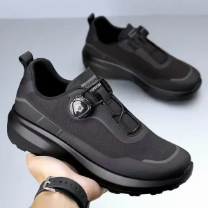 Anti Slip Men’s Casual Walking Shoes with Auto Lock