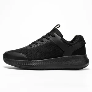 Anti-Slip Men’s Chef Sports Kitchen Work Lightweight Mesh Lace-Up Shoes Grid Rubber Sole Comfort Sneakers Fashion Trend