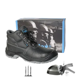 Anti Slip Middle Cut Safety Shoes Construction Mining Industrial Worker Boots for Men’s Zapatos De Seguridad