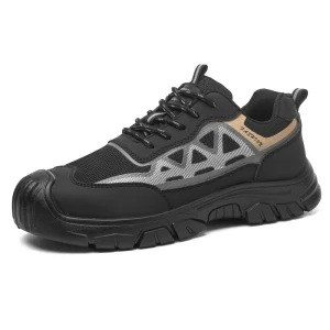 Anti-Smashing Anti-Static Iron Toe Safety Boots Microfiber Leather Faux Suede Breathable Mesh Puncture Winter Summer