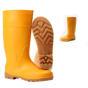 Anti-slip Lighted Breathable Long Steel Toe Men’s PVC Rain Boots Gum Boots Waterproof Winter Autumn