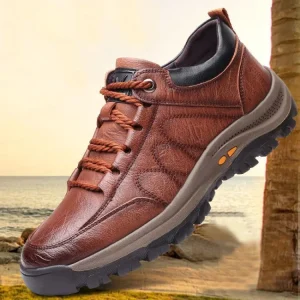 Artificial Leather Upper Water Resistant Non Slip Soft Fur Lined Mens Hiking Boots Winter Warm Snow Boots for Men