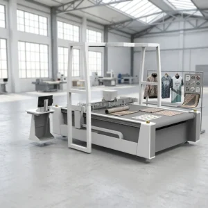 Automatic Oscillating Knife Cutting Machine for Footwear Bag Industry Leather Fabric EVA Foam Precision Cutting System