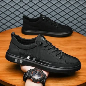 Autumn Comfortable Lightweight Men’s Ice Silk Sneakers Casual Loafers and Lace up Court Shoes