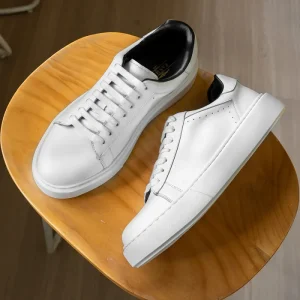 Autumn Men’s Casual High Quality Cowhide Leather Sneakers Trendy Chunky Shoes Comfortable Thick Soles for Height Increase