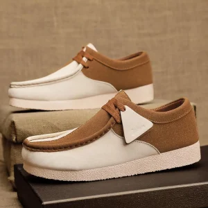 Autumn Men’s Casual Shoes Suede Upper Loafers Slip On Closure Breathable and Anti Slip Mesh Lining Trendy Design