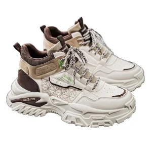 Autumn Men’s Thick Soled Dad Shoes Fashionable and Versatile Sports Travel Sneakers