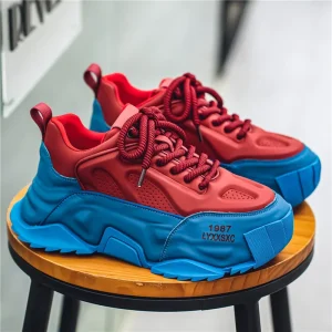 Autumn Men’s Tide Brand Shoes Advanced Feeling Youth Sports Leisure Students Thick Soles Invisible Height Fried Street Torre