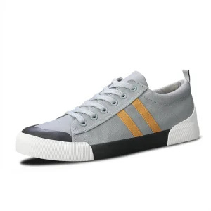 Autumn New Arrival Men’s Canvas Shoes Lightweight Breathable Versatile Casual Low Top Flat Lace Up Sneakers for Men