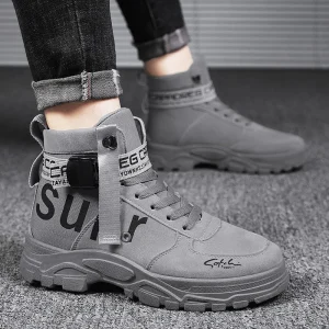 Autumn Winter Men’s Designer Booties British Style Ankle Boots Lace Up