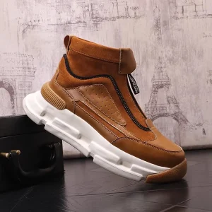 Autumn and Winter Comfortable High top Men’s Casual Sports Shoes Trendy Versatile Thick soled Shoes