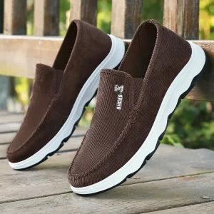 B JY151 Men’s Casual Loafers Comfortable Flat Walking Shoes with High Style Waterproof and Breathable for Outdoor Fitness