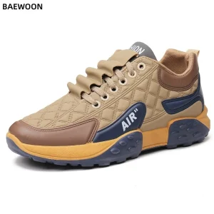 BAEWOON B41 Men’s Casual Shoes Popular Fly Woven Mesh Sport Shoes Student Men’s Trendy Shoes Comfortable Flat Sole Sneaker Shoe