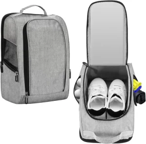 BSCI Factory Custom Large Golf Shoe Bags for Men and Women Padded Sports Shoe Bags Travel Shoe Bags with Side Accessory Pockets