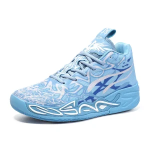 Basketball Shoes Men’s Women’s Running Lace Sneakers Knit Mesh Mid-top Outdoor Fashion Sport Light Weight Hard-Wearing Spring