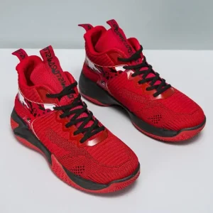 Basketball Shoes Spring Autumn Breathable Fly woven Surface Lace up Thick soled Sports Outdoor Casual Running Men’s