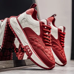 Bbbomb Factory Men’s Luxury Casual Running Shoes Winter Sports Sneakers Lace Up Closure Barefoot Cushioning Breathable