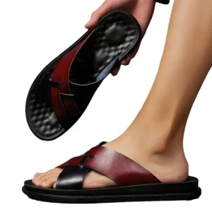 Beach Wear Slipper New Arrivals Sandals for Men Leather Footwear Men Sandals Slip On Flat Casual Summer