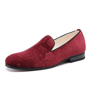 Beautiful Patterned Men’s Casual Wedding Shoes Summer Formal Business Shoes