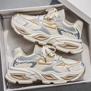 Best Selling Comfortable High Quality Breathable Fashion Men’s Sports Casual Shoe Trend Mesh Lining Lace up Size 39-44