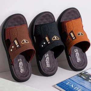 Best Selling Men’s Summer Flip Flops Waterproof Anti Slip Breathable Arabian Flat Sandals Outdoor Beach Use Low Price Slipper