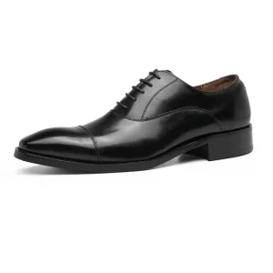 Big Size 38-43 Men’s Black Guangzhou Genuine Leather Oxford Business Wedding Shoe