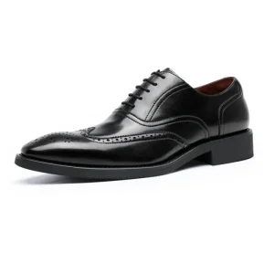Big Size 38 43 Men’s Black Guangzhou Genuine Leather Oxford Business Wedding Shoe 98 21 22