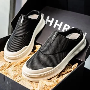 Big Size 39-46 Fashion Sports Shoes Men’s Non Slip Thick Soled Breathable Lazy Shoes Casual Men’s Sports Shoes
