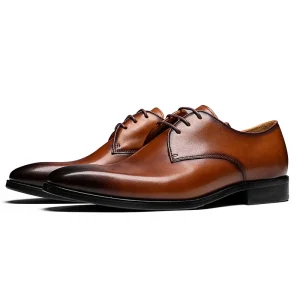 Biyate Shoes New Arrival High Class Hand Printed Fashion Derby Shoes GENUINE LEATHER Dress Shoes for Men