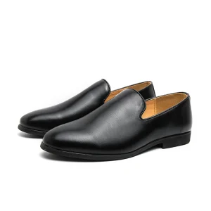 Black Brown Loafers for Men Size 38-46 Slip On Dress Shoes Light Weight Breathable Winter Autumn Summer Cushioning Anti Slip