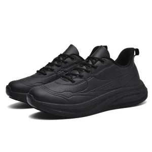 Black Men’s Casual Sports Shoes Plus size Lace up Sneakers Light Weight Spring Summer Autumn Winter