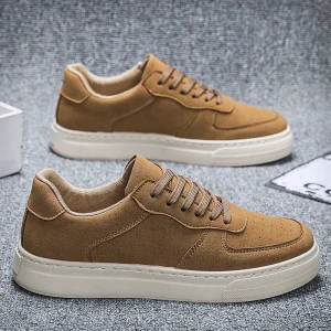 Black Retro Male Board Shoes Fashion Trend Solid Safety Footwear for Man Comfortable Casual Men’s Walking Sneakers