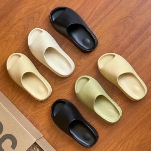Bone Onyx With Box EVA Logo Pure Slate Slides Slippers for Women and Men