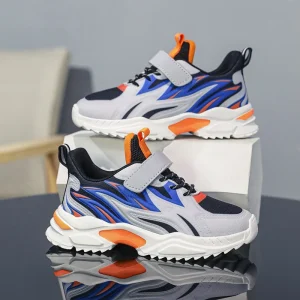 Boys Shoes Spring New Mesh Breathable Children’s Sneakers Non Slip Wear Resistant Middle Big Kids Dad Shoes Running Shoes